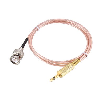 Harfington Uxcell BNC Male to 3.5mm 1/8inch Male Coaxial Power Audio Cable 1.22M/4Ft