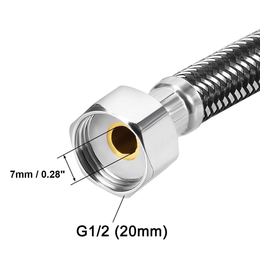 Harfington 304 Stainless Steel G1/2 Female Faucet Supply Connector