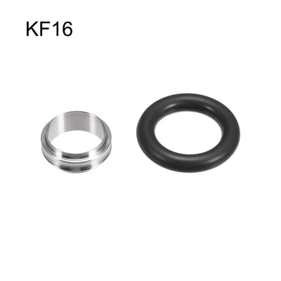 Harfington Uxcell Zentrierring KF-16 Vakuumanschlüsse ISO-KF Flansch 29,6mm x 15,6mm Fluorkautschuk O-Ring