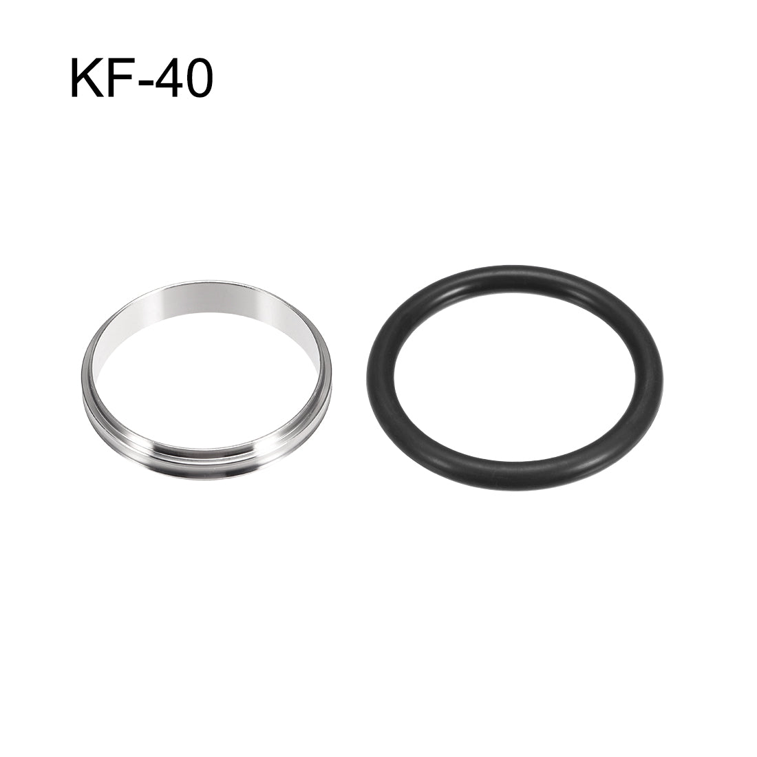 uxcell Uxcell 2 Stk. Zentrierring KF-40 Vakuumanschlüsse ISO-KF Flansch 53mm x 39mm Fluorkautschuk O-Ring