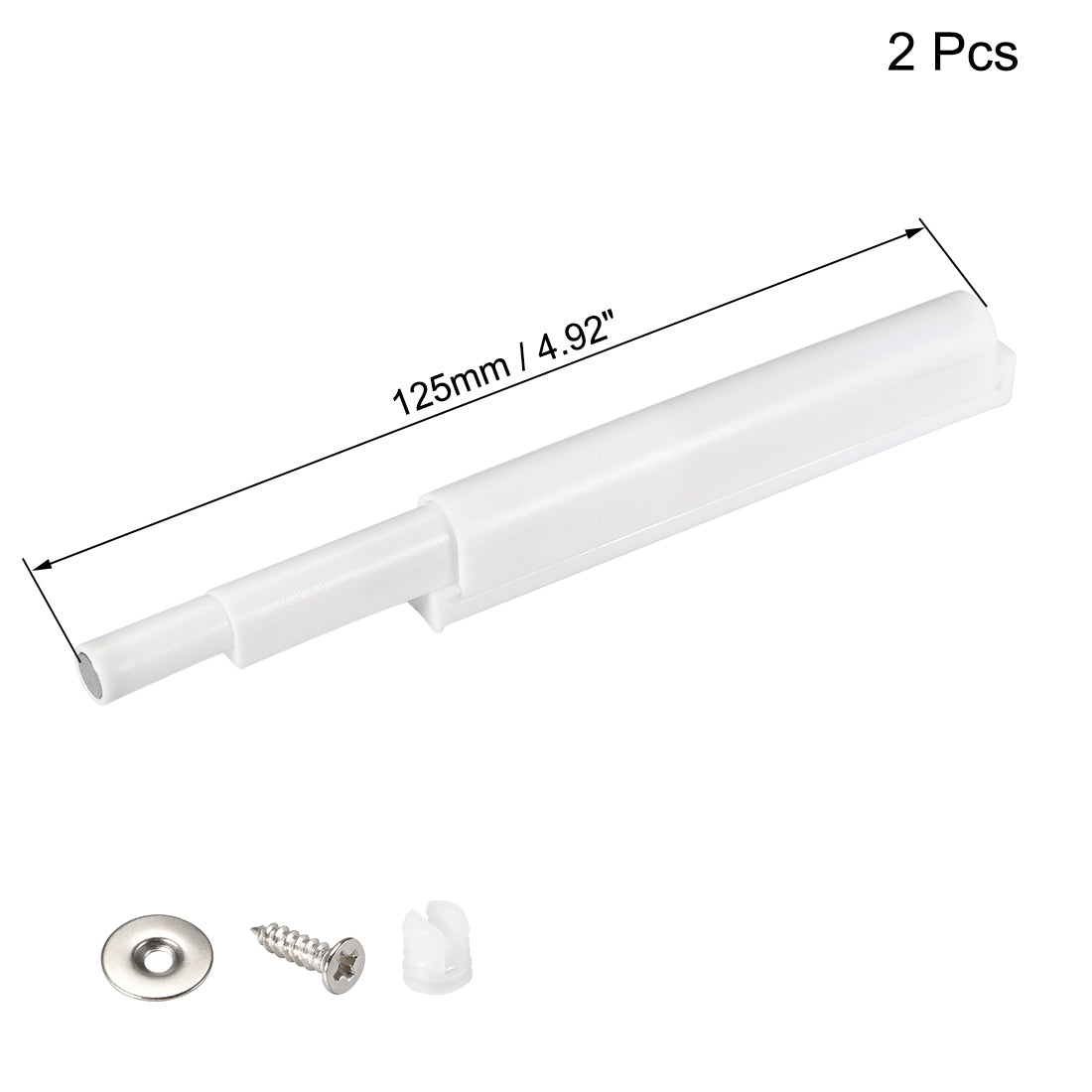 uxcell Uxcell Magnetic Touch Catch Latch Push To Open System Damper Buffer for Cabinet Door Cupboard White 2 Sets