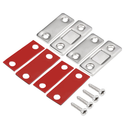 Harfington Uxcell Thin Magnetic Cabinet Door Catch Metal Magnet Latches 41.5 x 16.5 x 3mm 2pcs