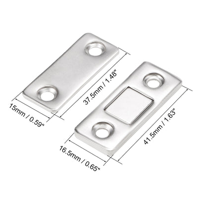 Harfington Uxcell Thin Magnetic Cabinet Door Catch Metal Magnet Latches 2pcs