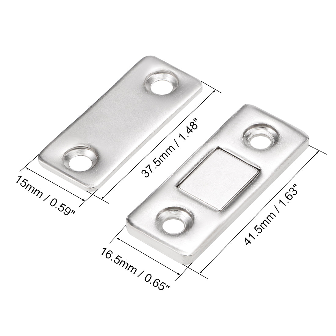 uxcell Uxcell Thin Magnetic Cabinet Door Catch Metal Magnet Latches 4pcs