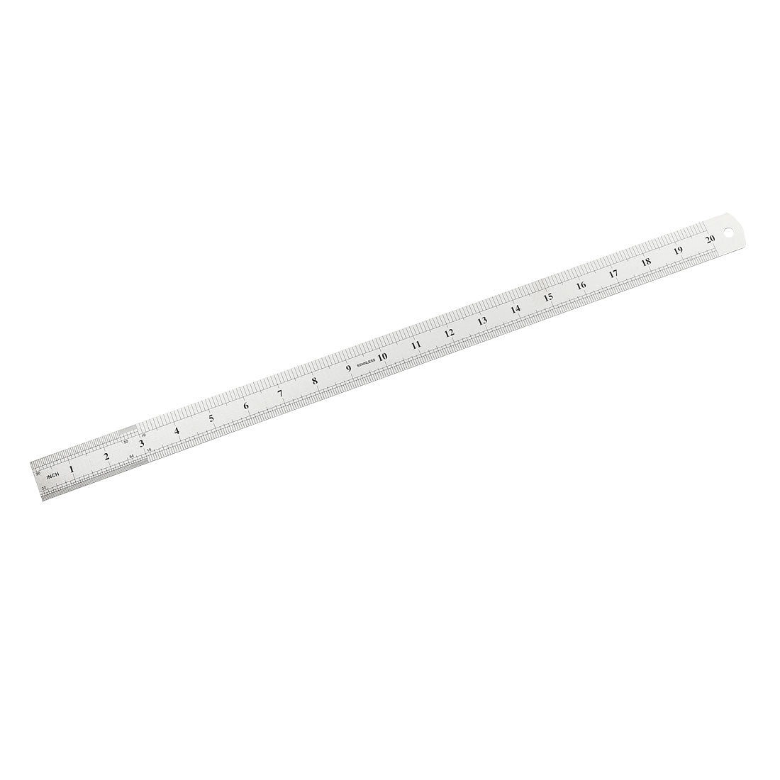 uxcell Uxcell Straight Ruler 500mm 20 Inch Metric Stainless Steel Measuring Tool with Hanging Hole