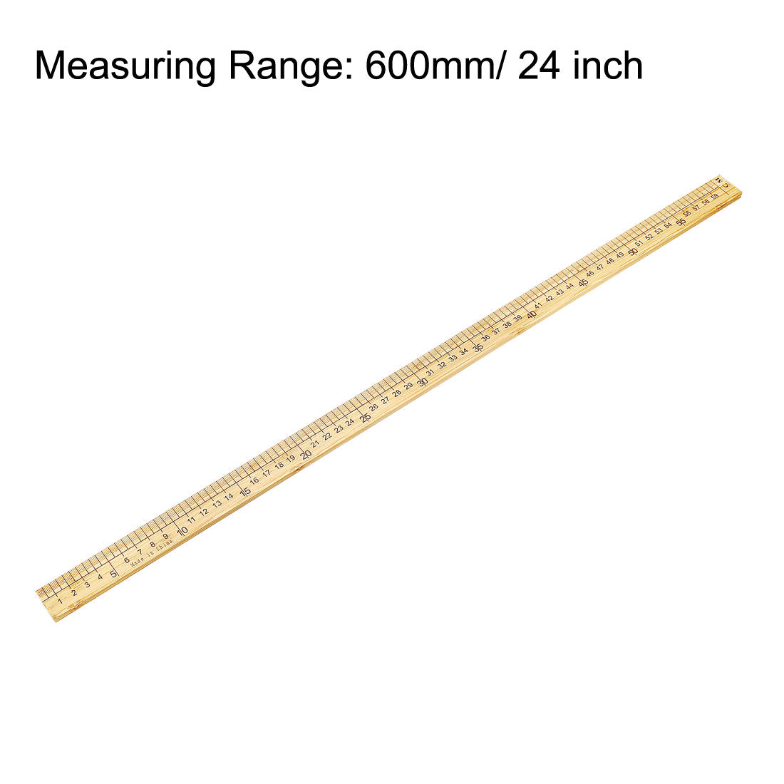 uxcell Uxcell Straight Ruler 600mm 24 Inch Metric Measuring Tool Bamboo