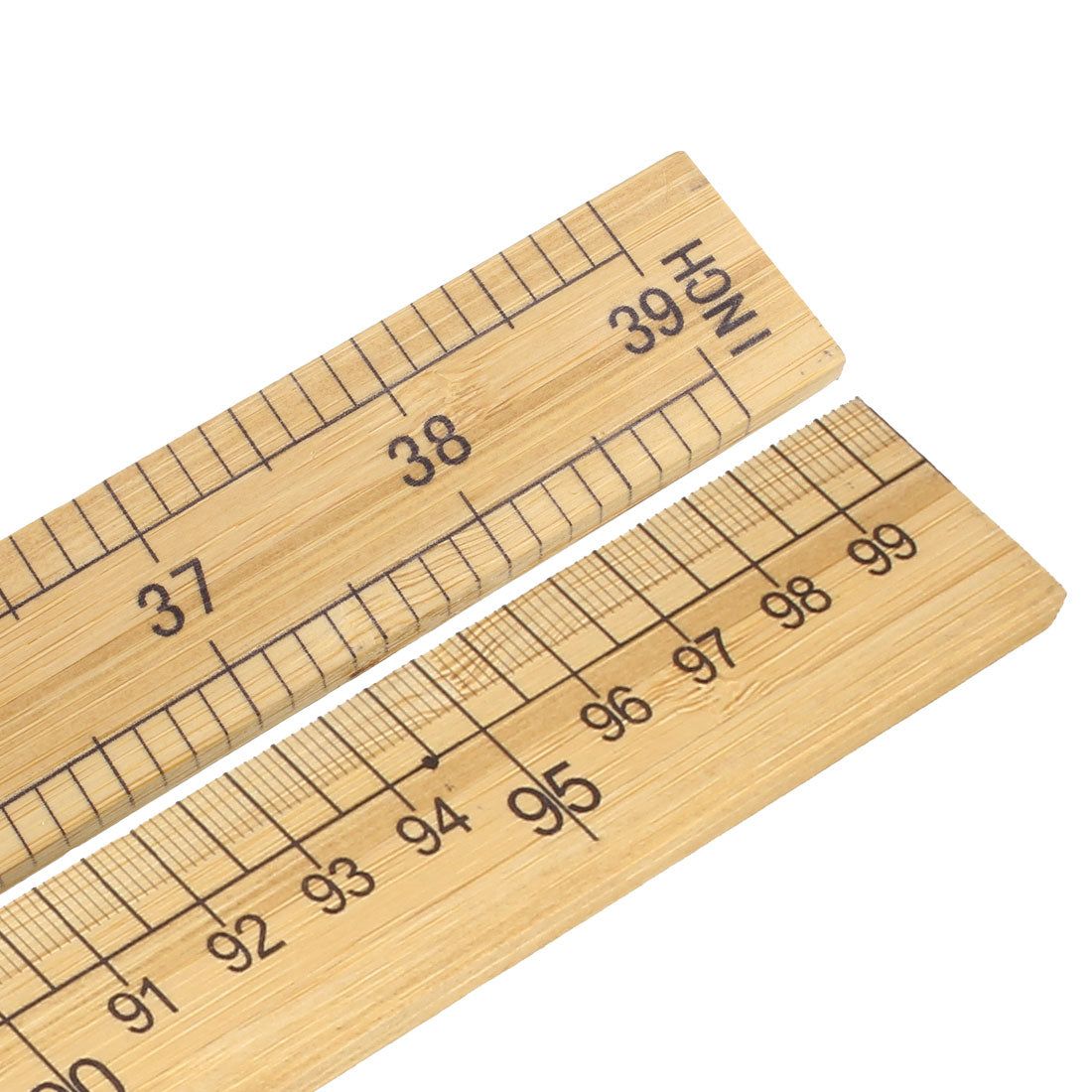 uxcell Uxcell Straight Ruler 1m 40 Inch Metric / Imperial Egde Scale Bamboo Ruler 100cm Measuring Tool