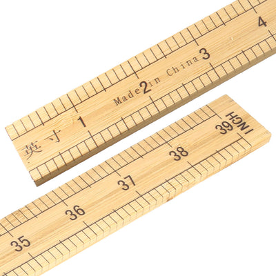 Harfington Uxcell Straight Ruler 1m 40 Inch Metric / Imperial Egde Scale Bamboo Ruler 100cm Measuring Tool