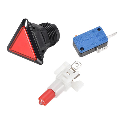 Harfington Uxcell Game Push Button LED Illuminated Push Button Switch with Micro switch