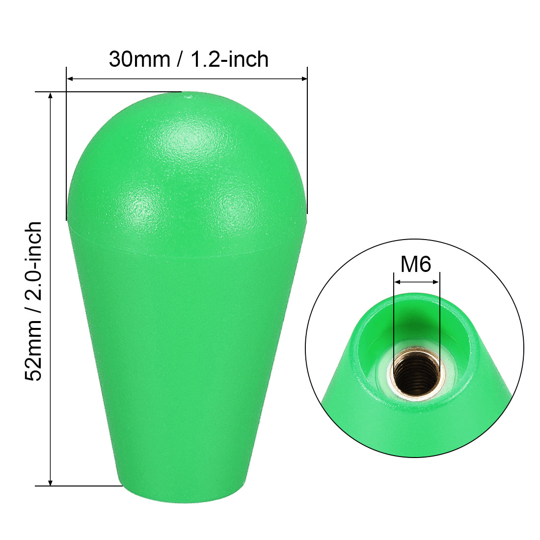 uxcell Uxcell Ellipse Oval Joystick Head Rocker Ball Top Handle American Type Arcade Game DIY Parts Replacement Green