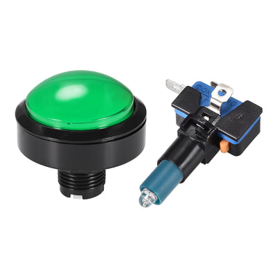 Harfington Uxcell Game Push Button Round LED Illuminated  Switch with Micro switch for Arcade Video Games