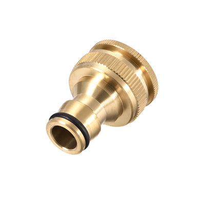 Harfington Uxcell Brass Faucet Tap Quick Connector G1/2 G3/4 Female Thread Hose Pipe Adapter 4pcs