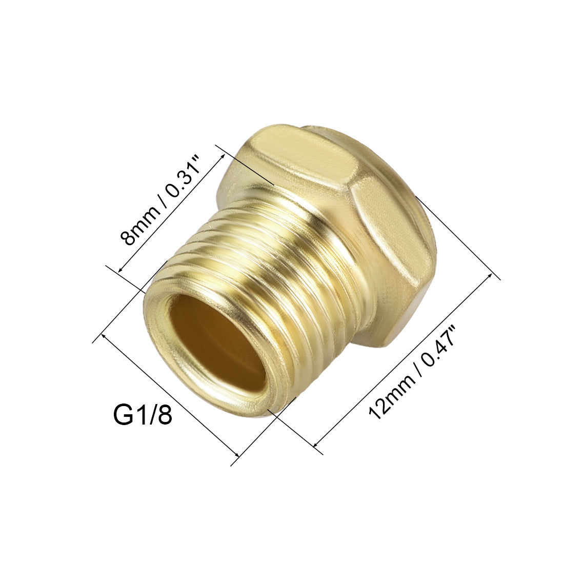 uxcell Uxcell Sintered Bronze Exhaust Muffler G1/8 - Brass Body Flat Pneumatic Air Muffler Air Flow Speed Controller Brass Flow Control Muffler 5pcs