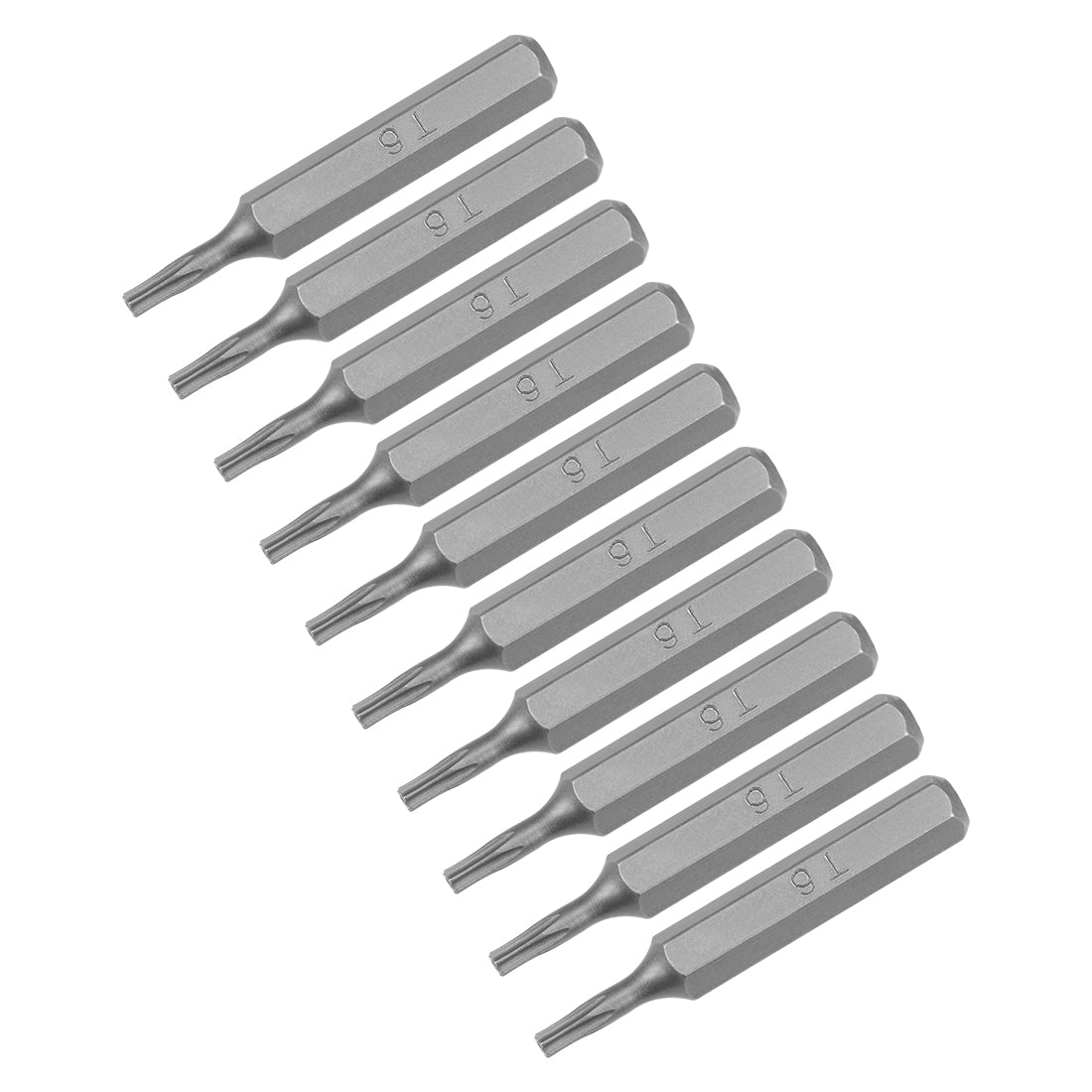 uxcell Uxcell Torx Bits 10pcs 5/32 Inch Hex Shank T6 Torx Screwdriver Bit Set 28mm Length S2 Screw Driver Kit Tools