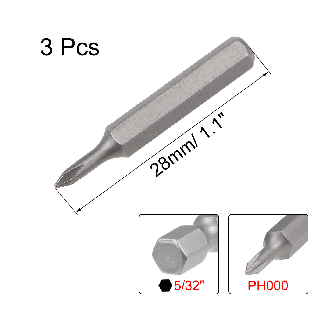 Harfington Phillips Bits Hex Shank Cross Screwdriver Bit Set S2 Screw Driver Kit Tools