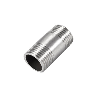 Harfington Uxcell Stainless Steel 304 Cast Pipe Fittings Coupling Fitting 1/2 x 1/2 G Male