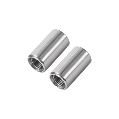 Harfington Uxcell Stainless Steel 304 Cast Pipe Fittings Coupling Fitting 1/8 x 1/8 G Female 2pcs