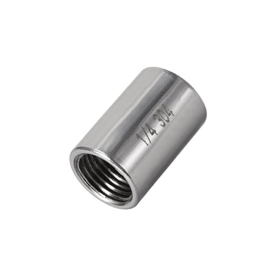 Harfington Uxcell Stainless Steel 304 Cast Pipe Fittings Coupling Fitting 1/4 x 1/4 G Female