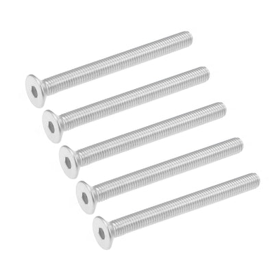 Harfington Uxcell Flat Head Screws Inner Hex Screw 304 Stainless Steel Fasteners Bolts 5pcs