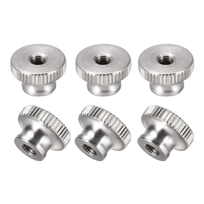 Harfington Uxcell Knurled Thumb Nuts, 6Pcs M5 304 Stainless Steel Round Knobs for 3D Printer Parts