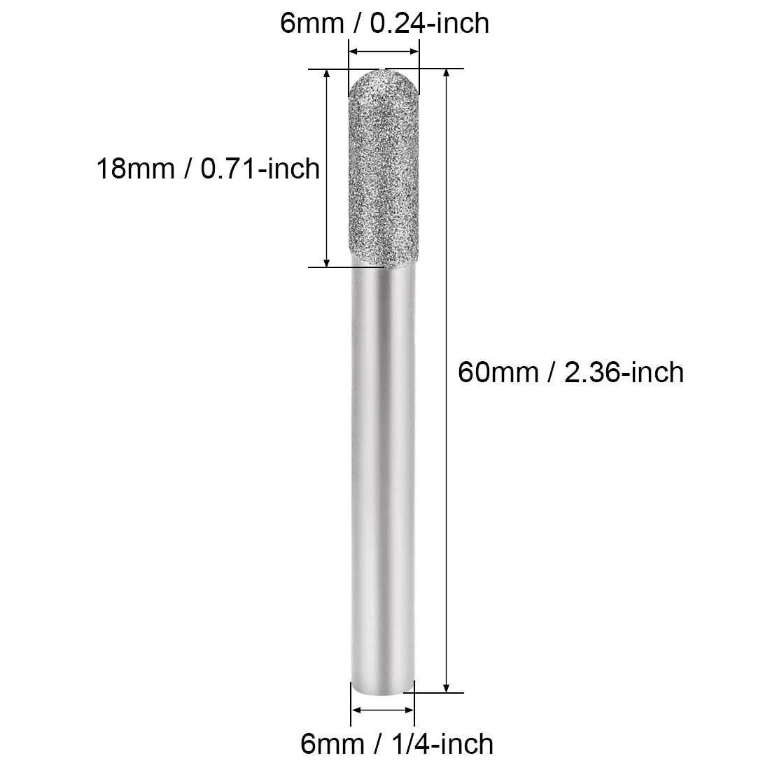 uxcell Uxcell Diamond burrs Grinding Drill Bits Carving Rotary Shank Cylindrical Ball Tools