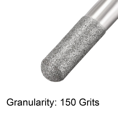 Harfington Uxcell Diamond burrs Grinding Drill Bits Carving Rotary Shank Cylindrical Ball Tools