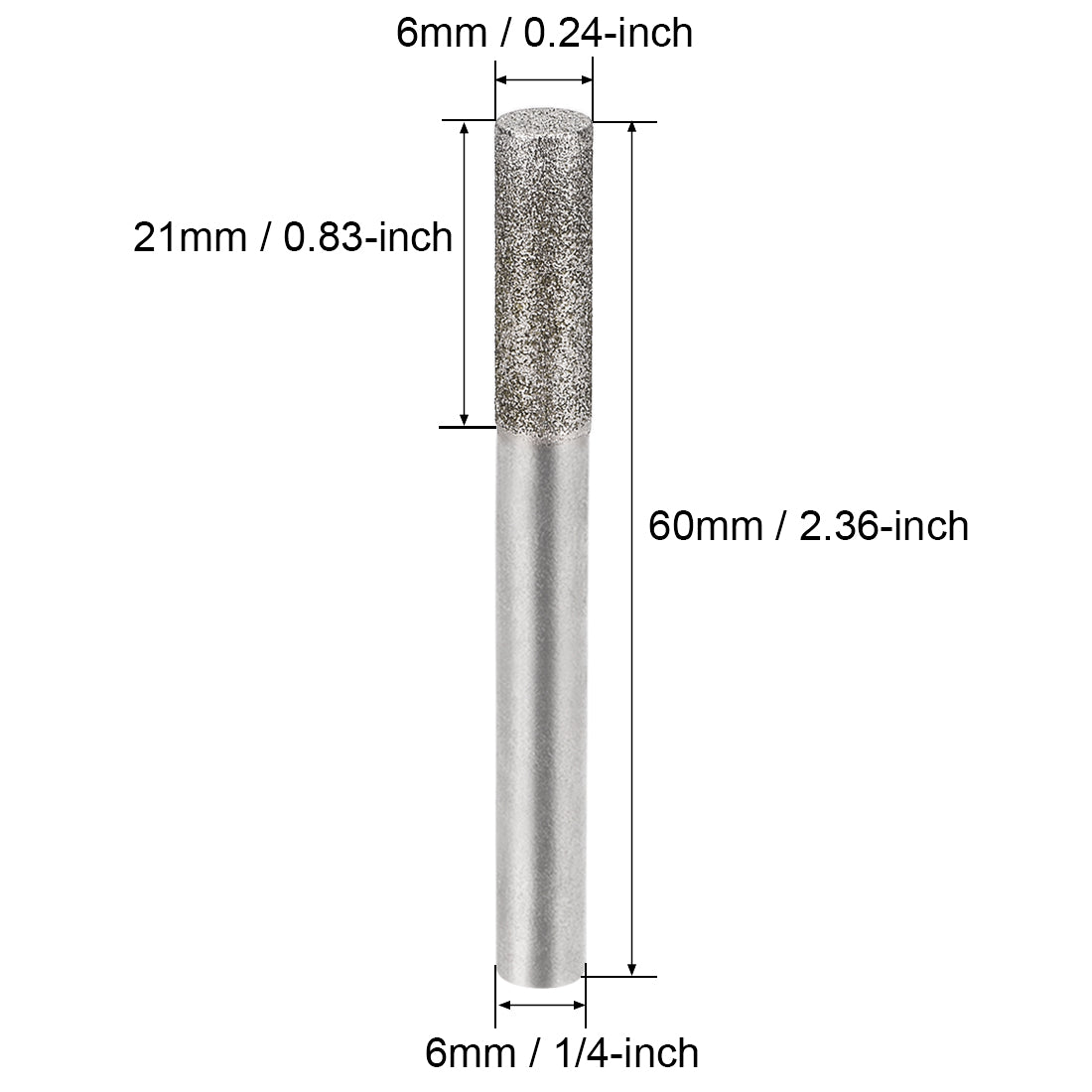 uxcell Uxcell Diamond burrs Grinding Drill Bits for Carving Rotary Cylindrical Ball