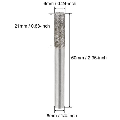 Harfington Uxcell Diamond burrs Grinding Drill Bits for Carving Rotary Cylindrical Ball