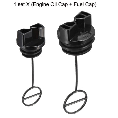 Harfington Uxcell 1 Set Engine Oil & Fuel Cap Assembly Replacement for Chainsaws