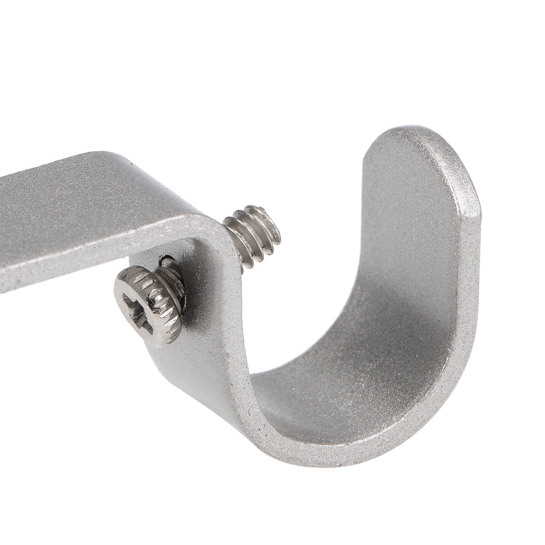 uxcell Uxcell Curtain Rod Bracket Iron Single Holder Support for 20mm Drapery Rod, 100 x 40 x 16mm Silver Tone