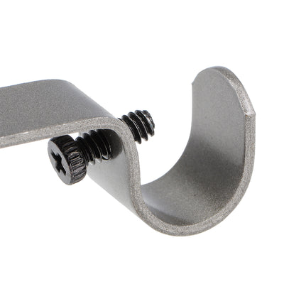 Harfington Uxcell Curtain Rod Bracket Iron Single Holder Support for 16mm Drapery Rod, 73 x 36 x 16mm Gray 2Pcs