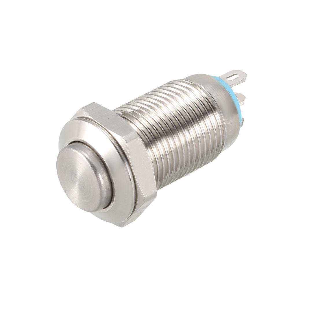 uxcell Uxcell Momentary Metal Push Button Switch 10mm Mounting Dia 1NO 1NC COM DC 30V 0.1A 24 x 13.5mm