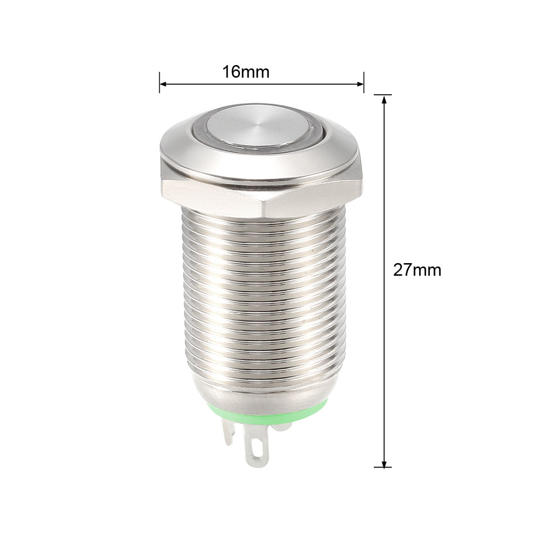 uxcell Uxcell Latching Metal Push Button Switch 12mm Mounting Dia 1NO 12V LED Light