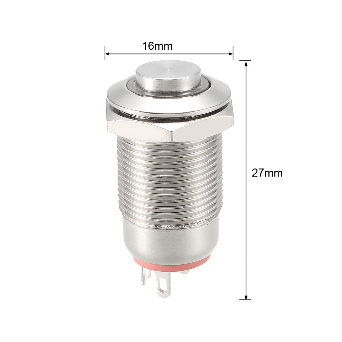 uxcell Uxcell Metal Push Button Switch High Head 12mm Mounting Dia 1NO 3-6V LED Light