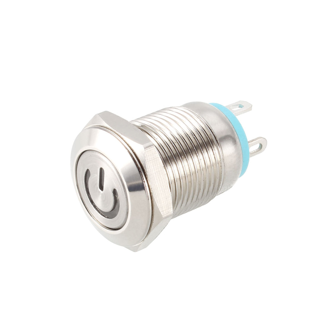 uxcell Uxcell Momentary Metal Push Button Switch Flat Head 12mm Mounting Dia 1NO 3-6V LED Light