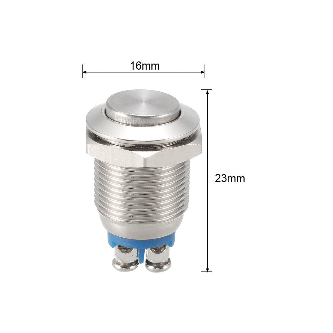 uxcell Uxcell Momentaner Metall Drucktastenschalter Hoher Kopf 12mm Montagedurchmesser 1NO AC250V 3A