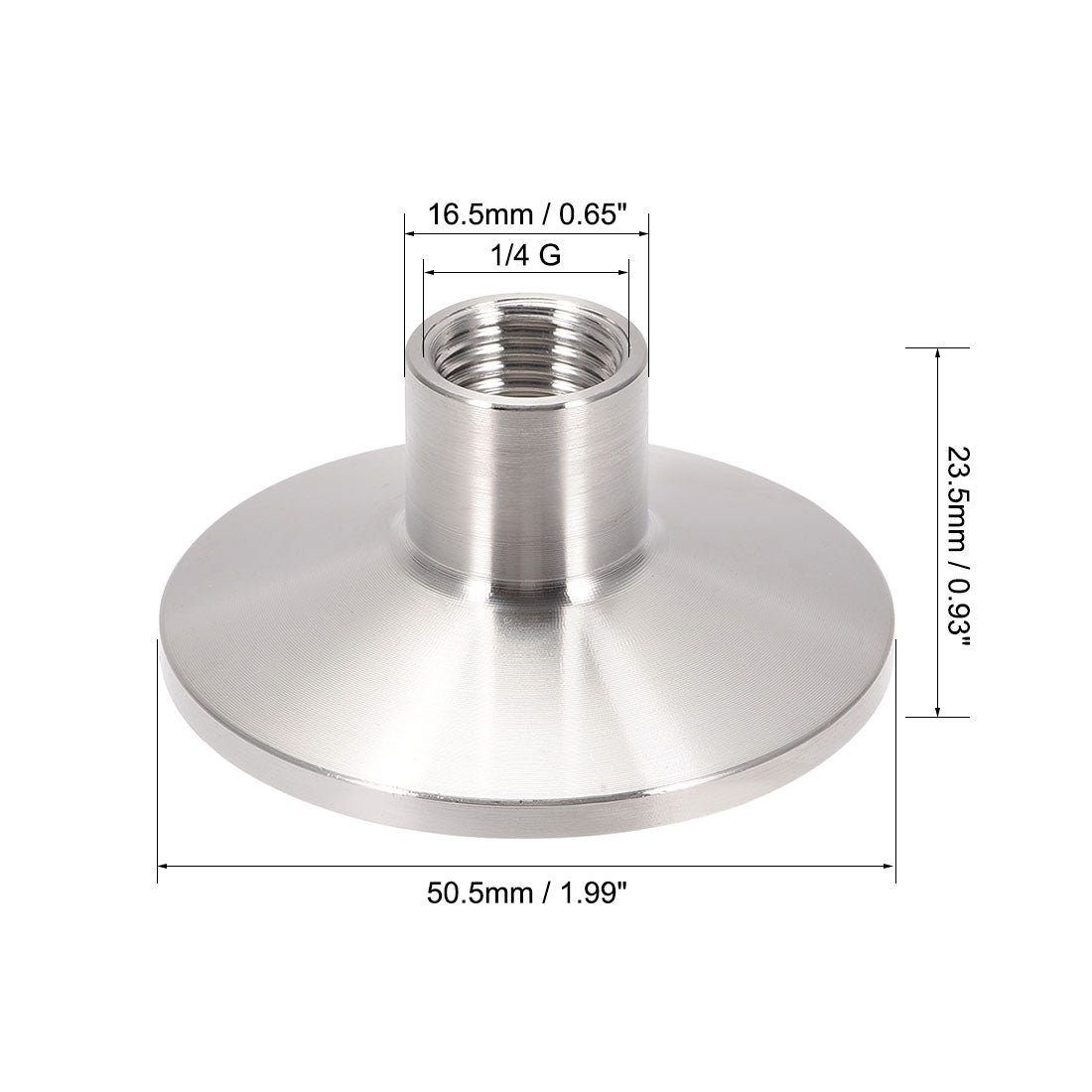 uxcell Uxcell 1/4 G Female Threaded Pipe Fitting to Clamp OD 50.5mm Ferrule 2pcs