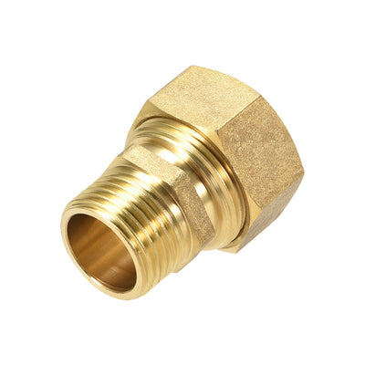 Harfington Uxcell Messing Klemmringverschraubung Klemmverbinder Adapterrohr AD X Male Gold Tone 20mm Tube OD x 1/2 G Stecker