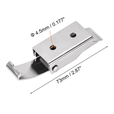 Harfington Uxcell 2.87-inch SUS304 Stainless Steel Draw Toggle Latch with Spring-steel Hook