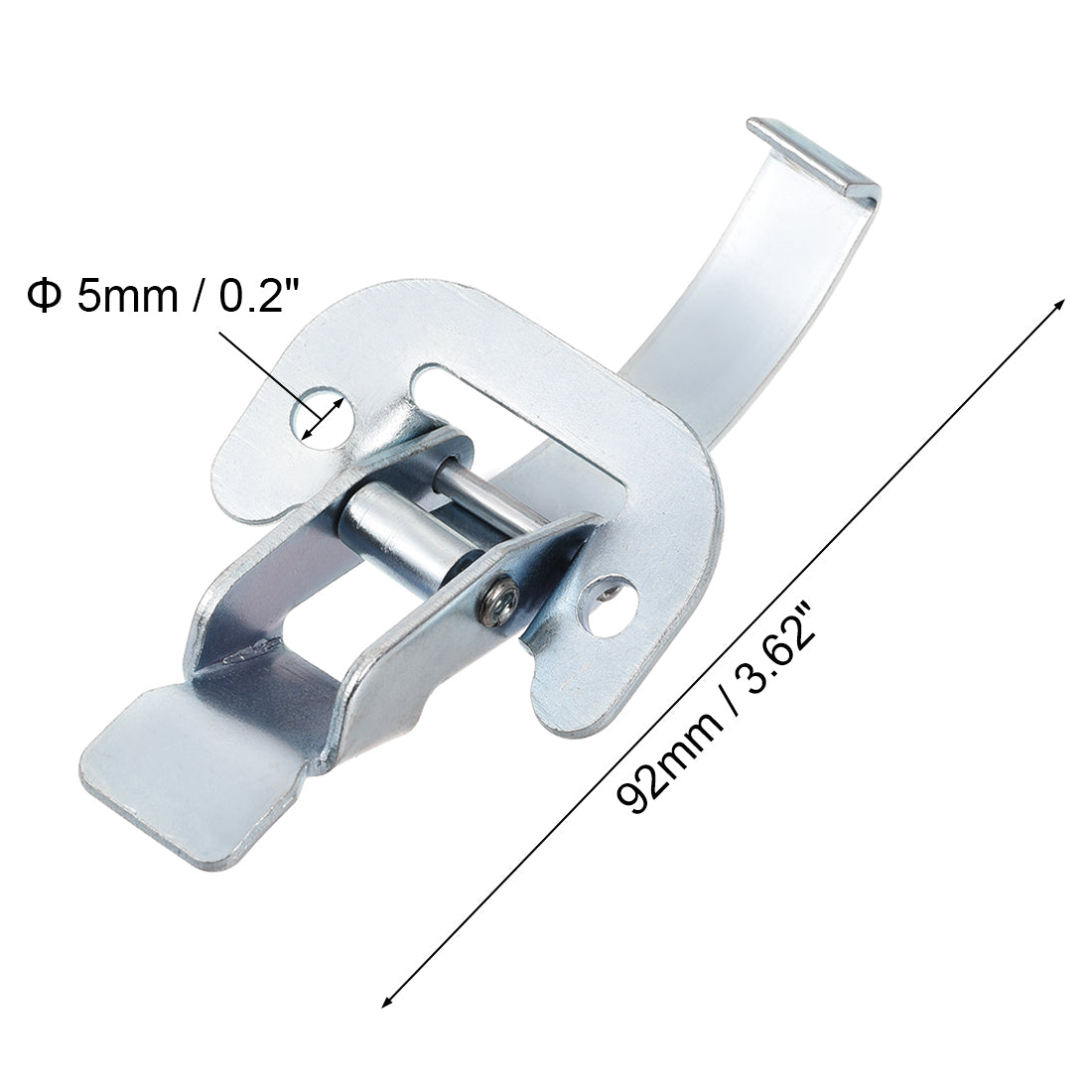 uxcell Uxcell 3.62-inch Galvanized Draw Toggle Latch with Spring-steel Hook - 2 Pcs