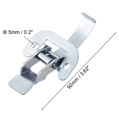 Harfington Uxcell 3.62-inch Galvanized Draw Toggle Latch with Spring-steel Hook - 2 Pcs