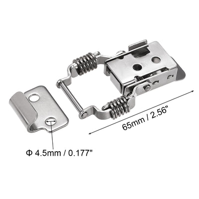 Harfington Uxcell 2.56-inch SUS304 Stainless Steel Draw Toggle Latch Self-locking Buckles - 2 Pcs