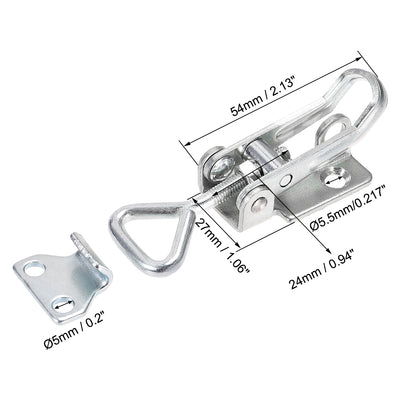 Harfington Uxcell 1KN Locking Load Iron Pull-Action Latch Adjustable Toggle Clamp with Keyhole