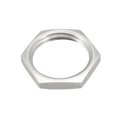 Harfington Uxcell Pipe Fitting Hex Locknut SUS304 Stainless Steel G1/2 Inch Female Threaded