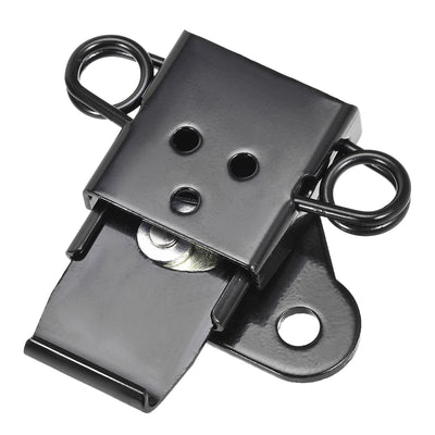 Harfington Uxcell 2.24-inch Iron Spring Loaded Butterfly Twist Latch Keeper Toggle Clamp - 2 Pcs (Black)