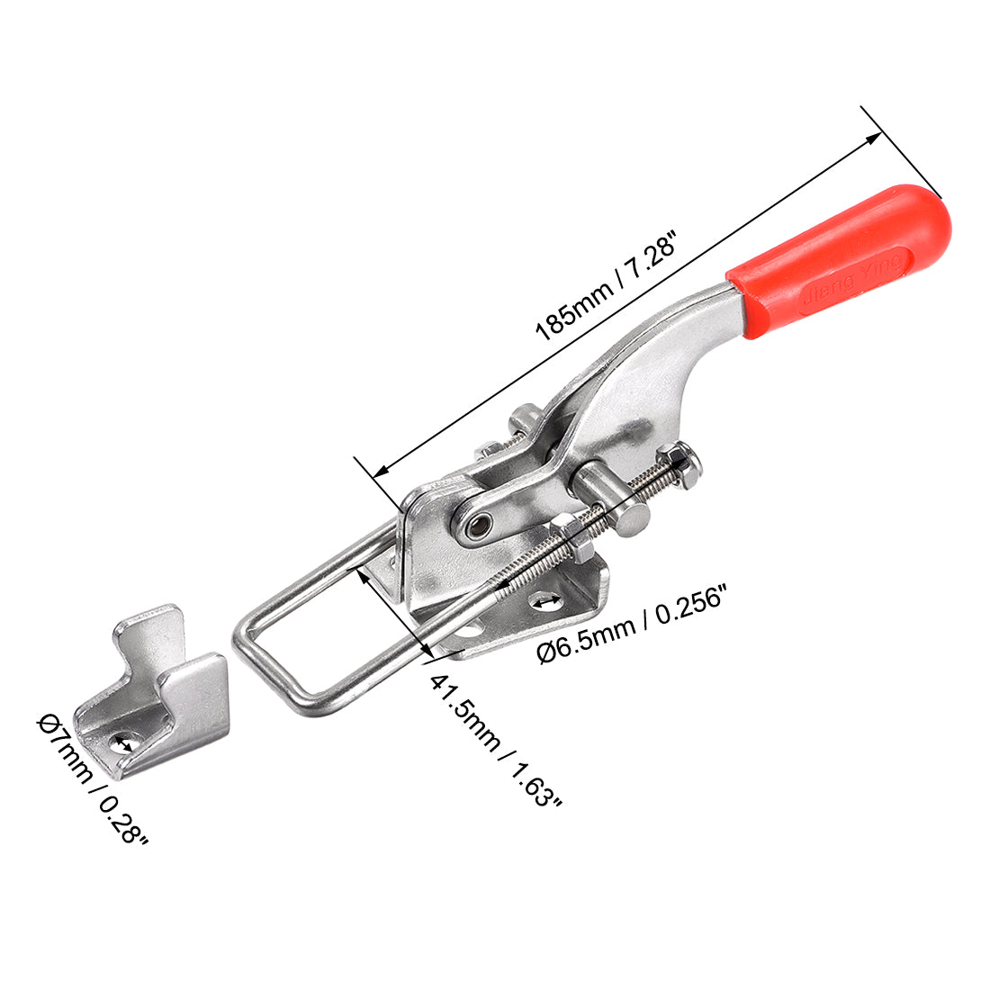 uxcell Uxcell Einstellbare Verriegelung SUS304 U-Bolzen-Schnellspanner aus Edelstahl 1 Pcs 771lbs(Runder Schaft)