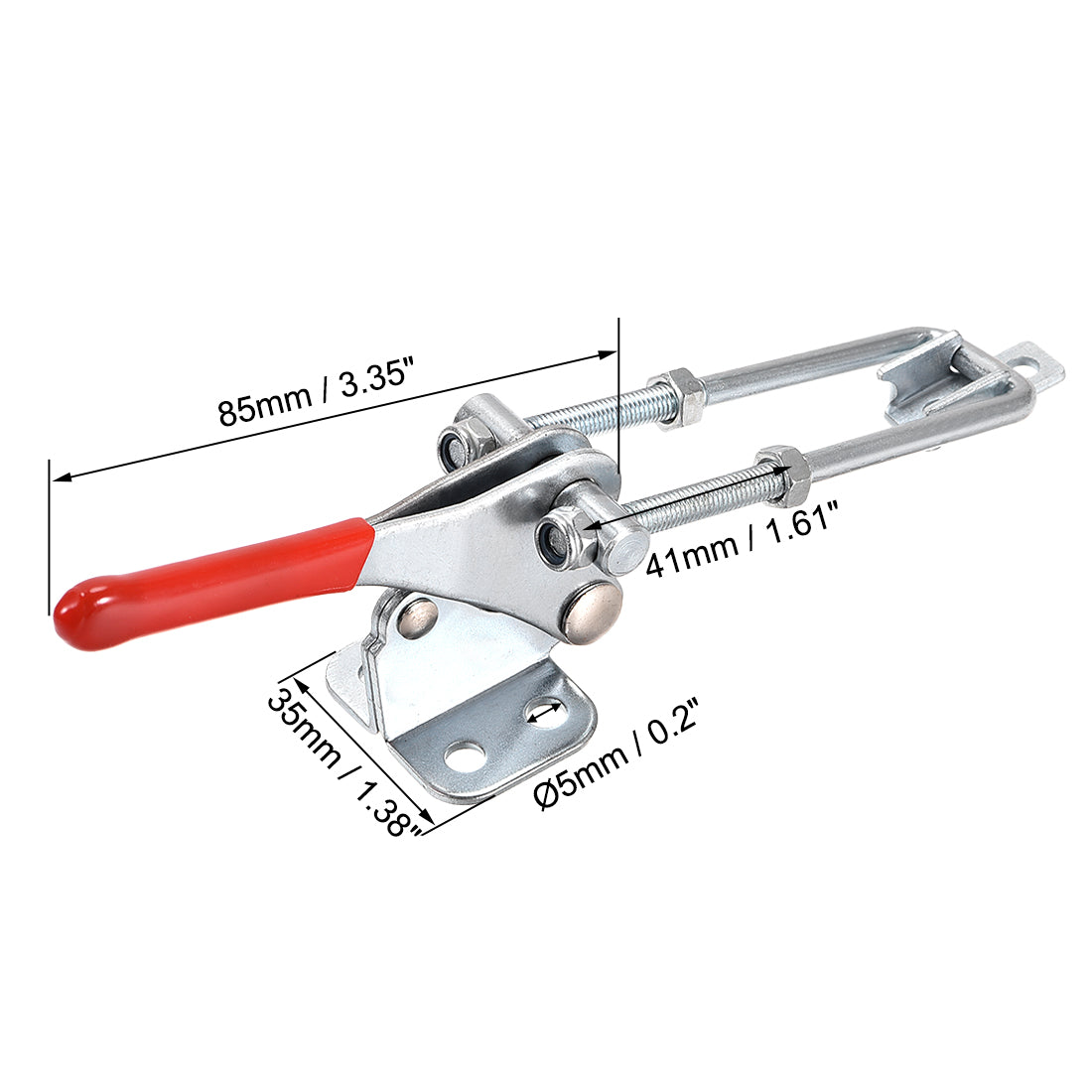 uxcell Uxcell Raucher Kniehebel Zugriegel U-Bolzen vertikale Schnellspannklemme 2 Pcs 496lbs