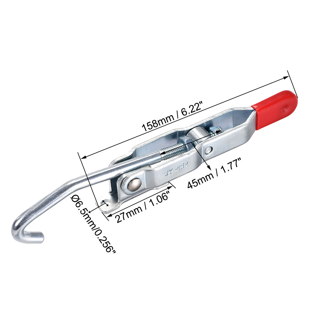 uxcell Uxcell 375lbs Capacity Quick Holding Latch Action Pull J Hook Toggle Clamp