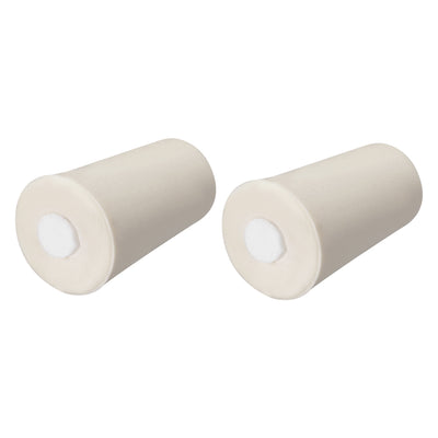 Harfington Uxcell 21-28mm Beige Drilled Silicone Stopper Plug for Flask Test Tube Stopper 2pcs