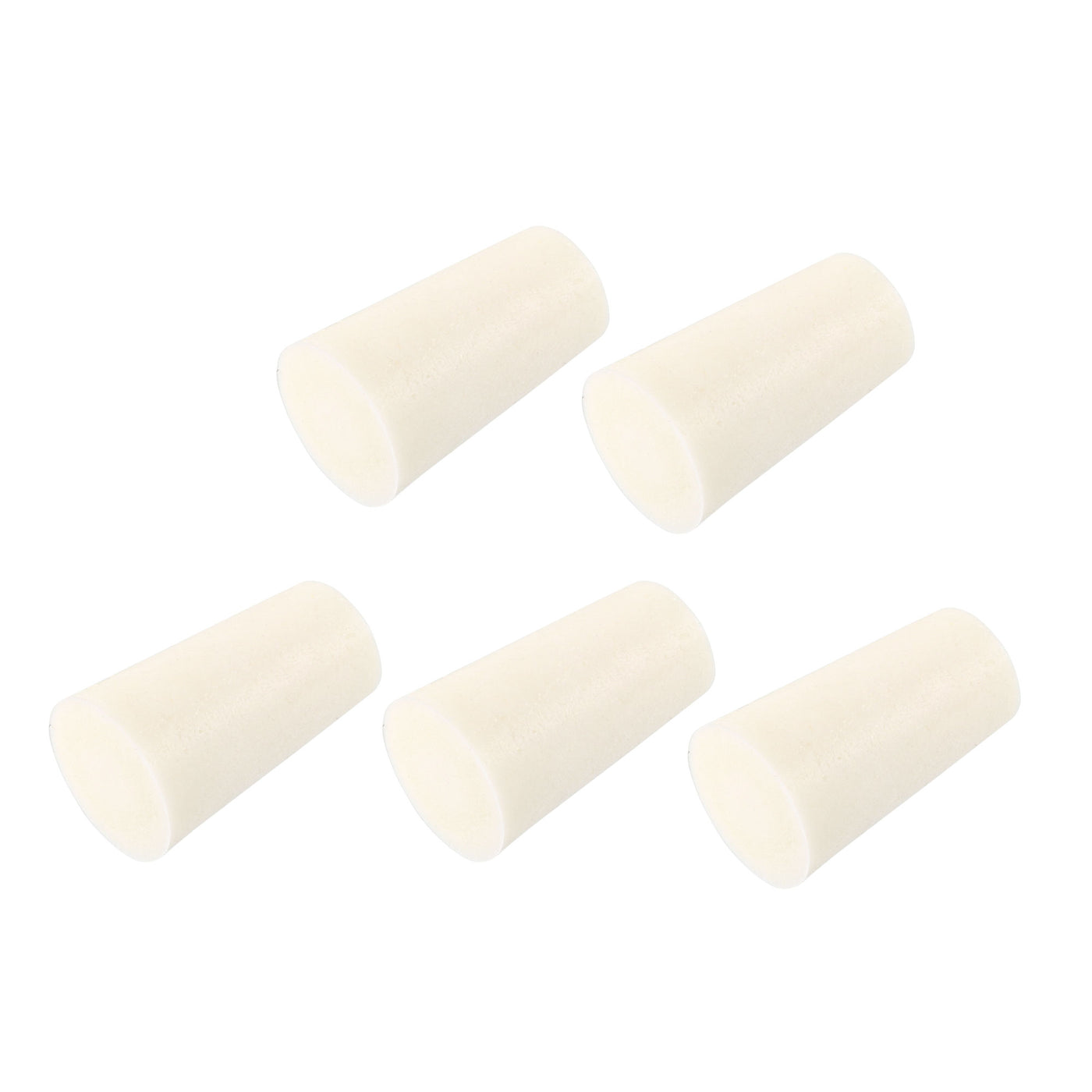 Uxcell Uxcell 15-19mm Beige Drilled Silicone Stopper Plugs for Flask Test Tube Stopper 5pcs